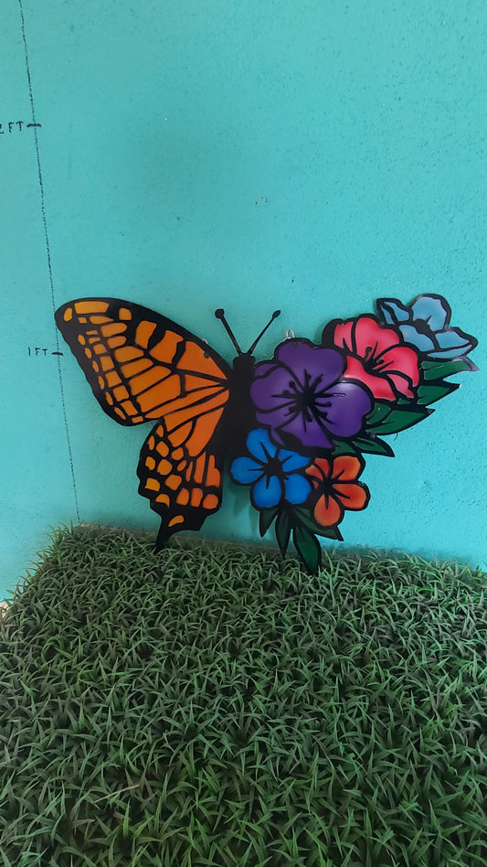 Butterfly with Flower Wings