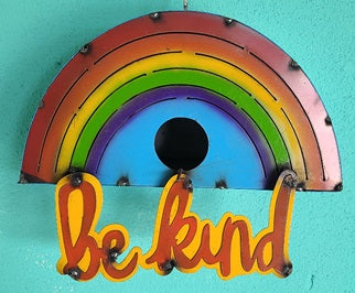 Be Kind Rainbow Birdhouse