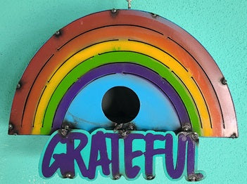 Grateful Rainbow Birdhouse