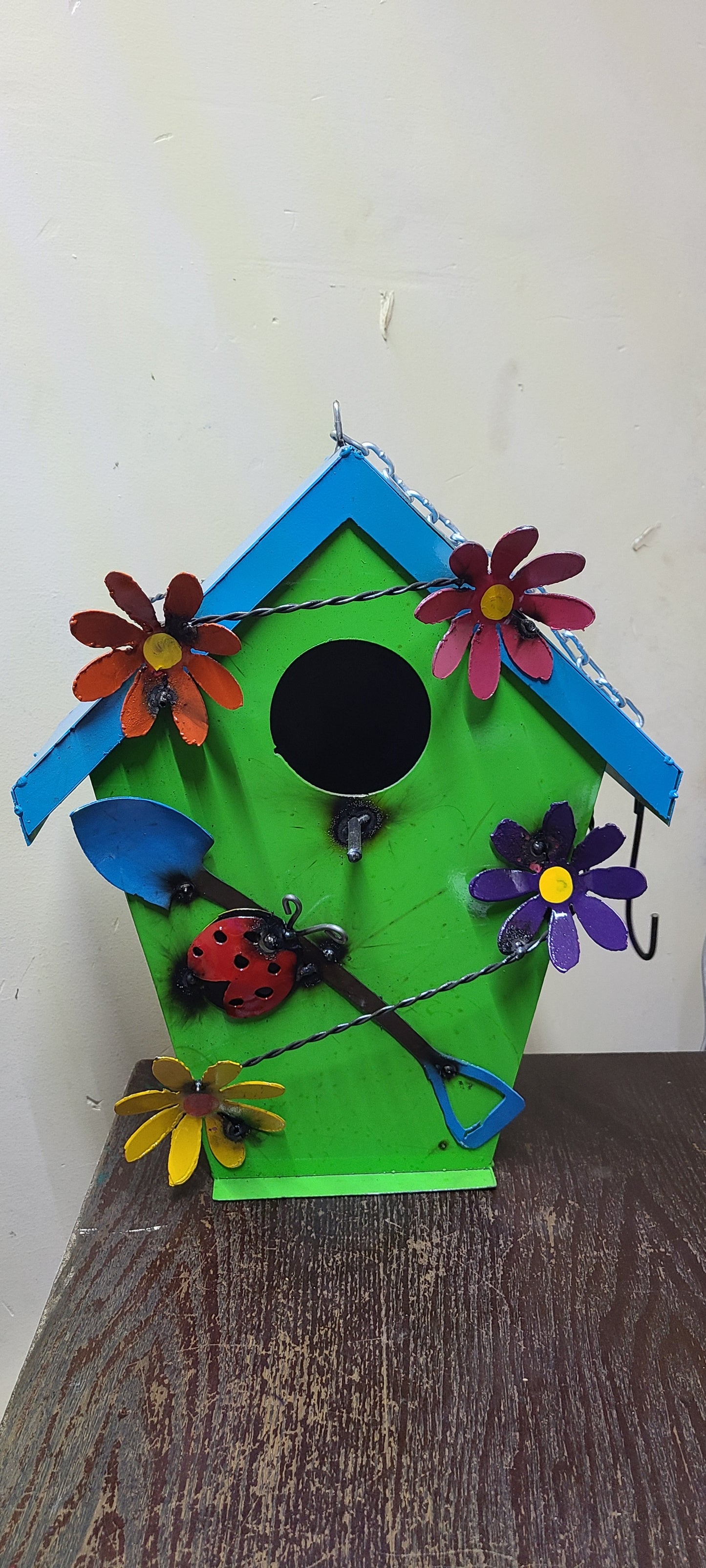 Ladybug with Flowers Birdhouse