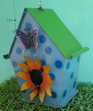 Sunflower with Dots Birdhouse
