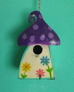 Mushroom with Flowers Birdhouse