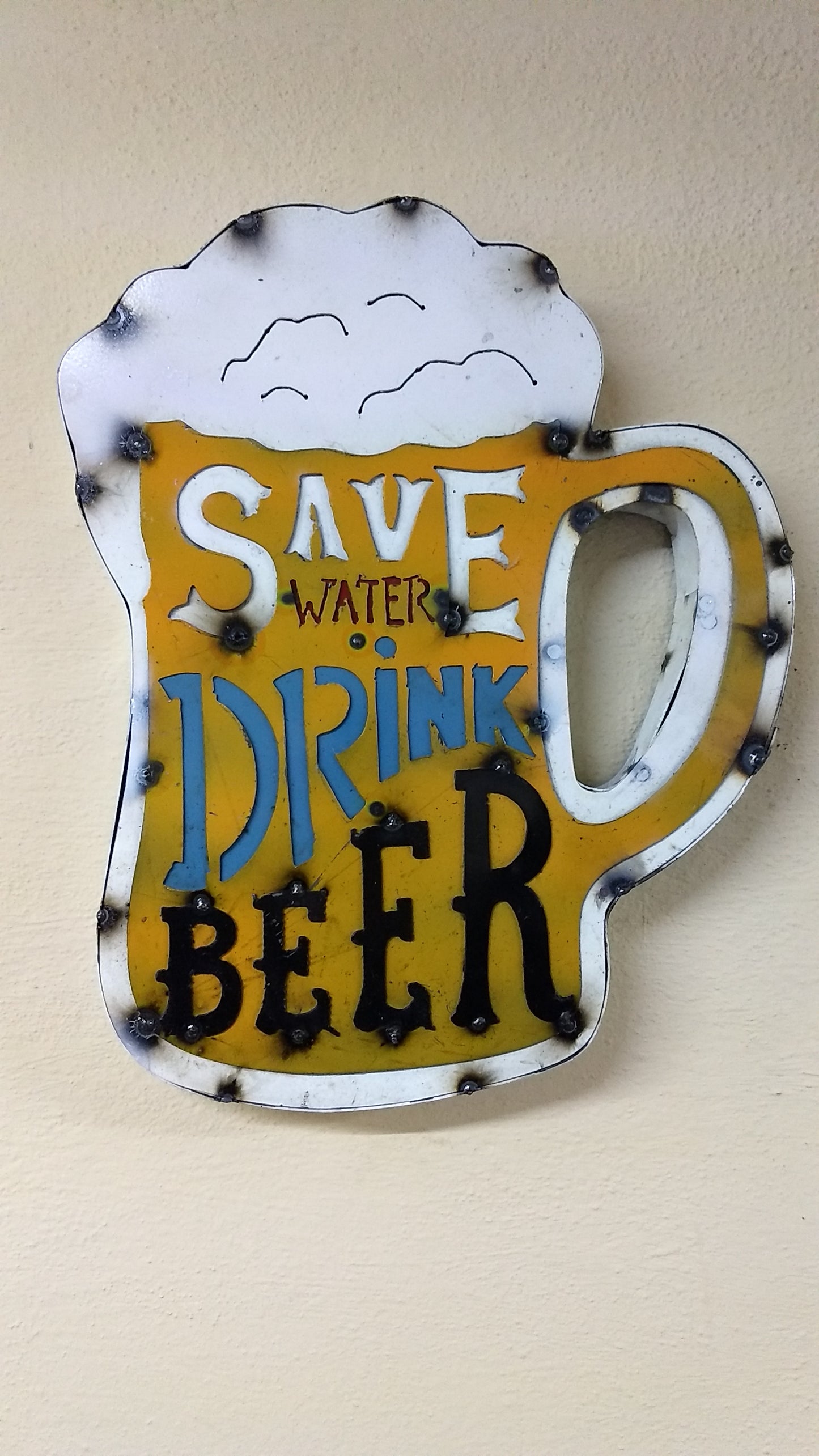 Save Water Drink Beer Sign